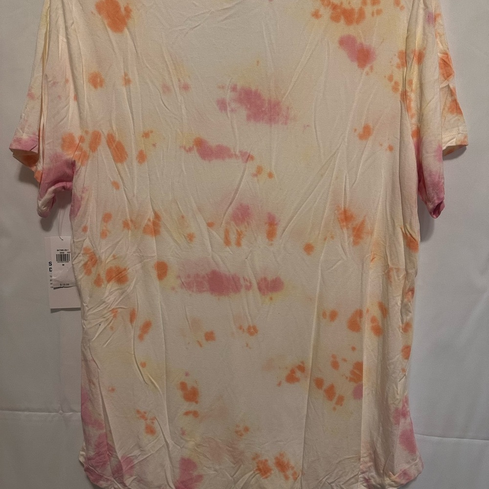 Old Navy Women's Tie-Dye V-Neck Tee - Orange and Pink - Picture 6 of 8